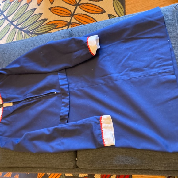 Belted navy blue girl's 60s dress, size 8-10 - Picture 4 of 4